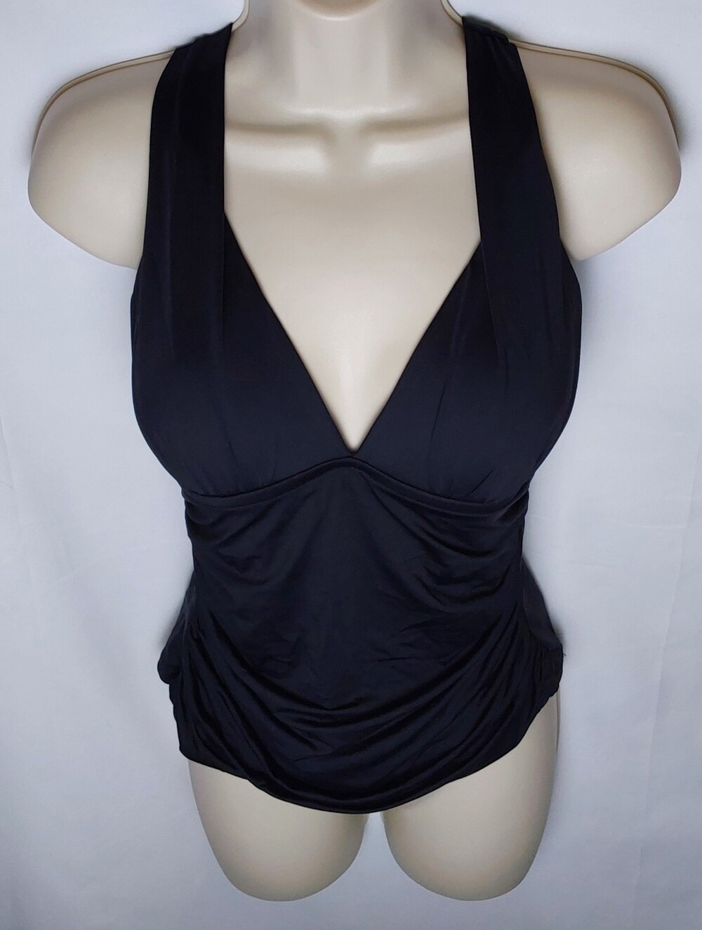 La Blanca Black Swimwear Top with Tie Straps